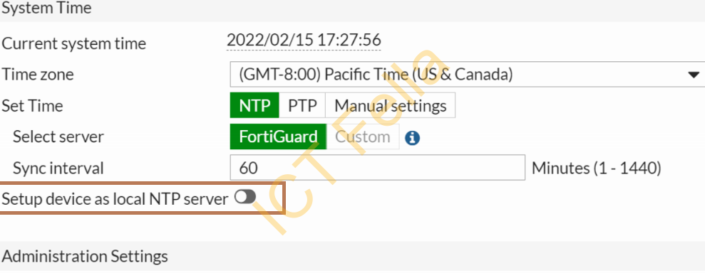 remove-fortilink-ntp-server