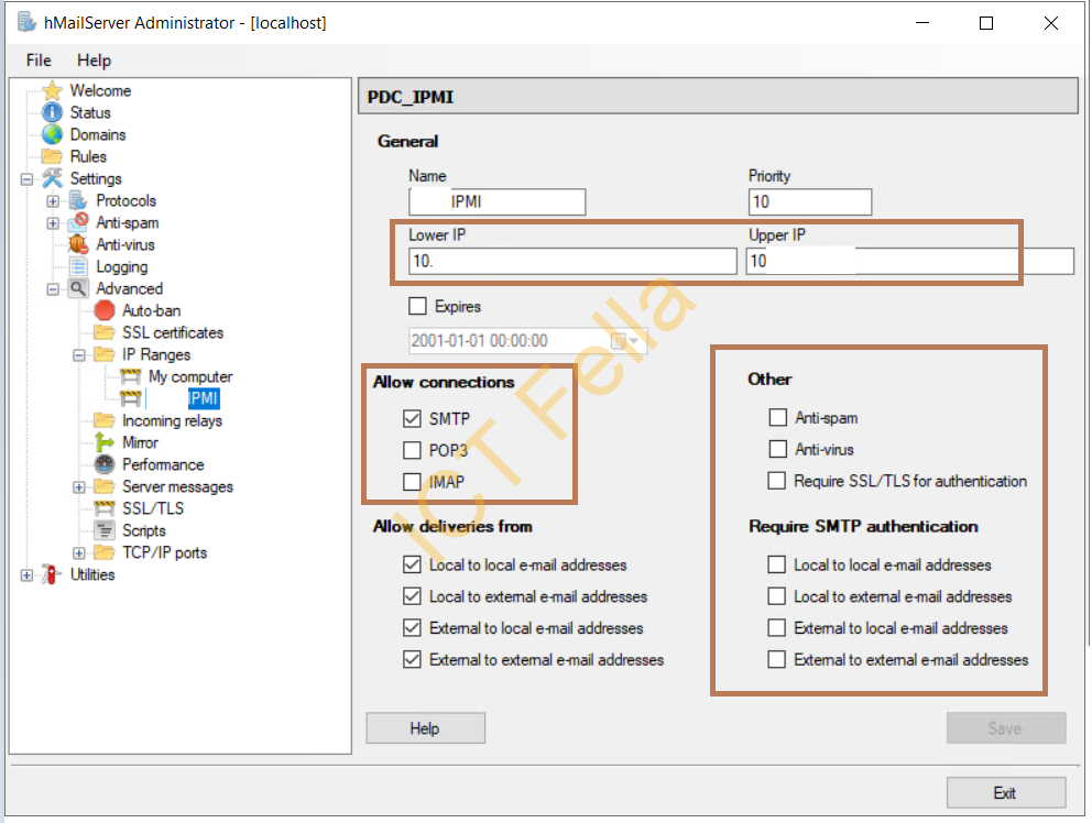 How to Configure SMTP relay on hMailServer – IIS MMC error - ICT Fella