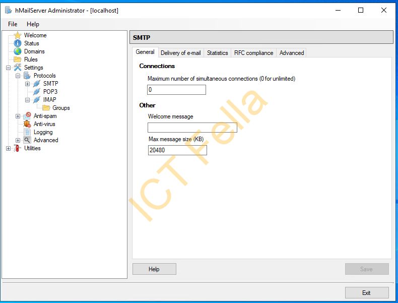 How to Configure SMTP relay on hMailServer IIS MMC error ICT Fella