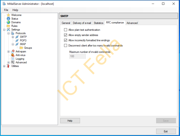 How to Configure SMTP relay on hMailServer IIS MMC error ICT Fella