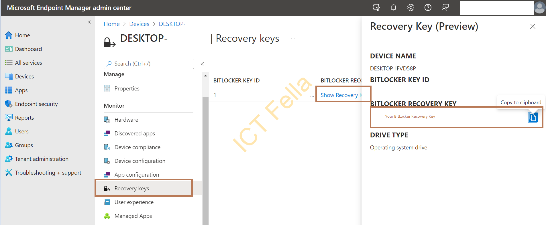 How to Retrieve the BitLocker Recovery Key from Azure AD - ICT Fella
